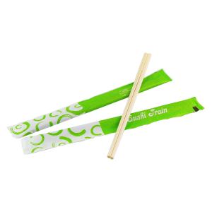 Quality Wrapped 21cm Disposable Bamboo Chopstick For Asian Restaurants wholesale