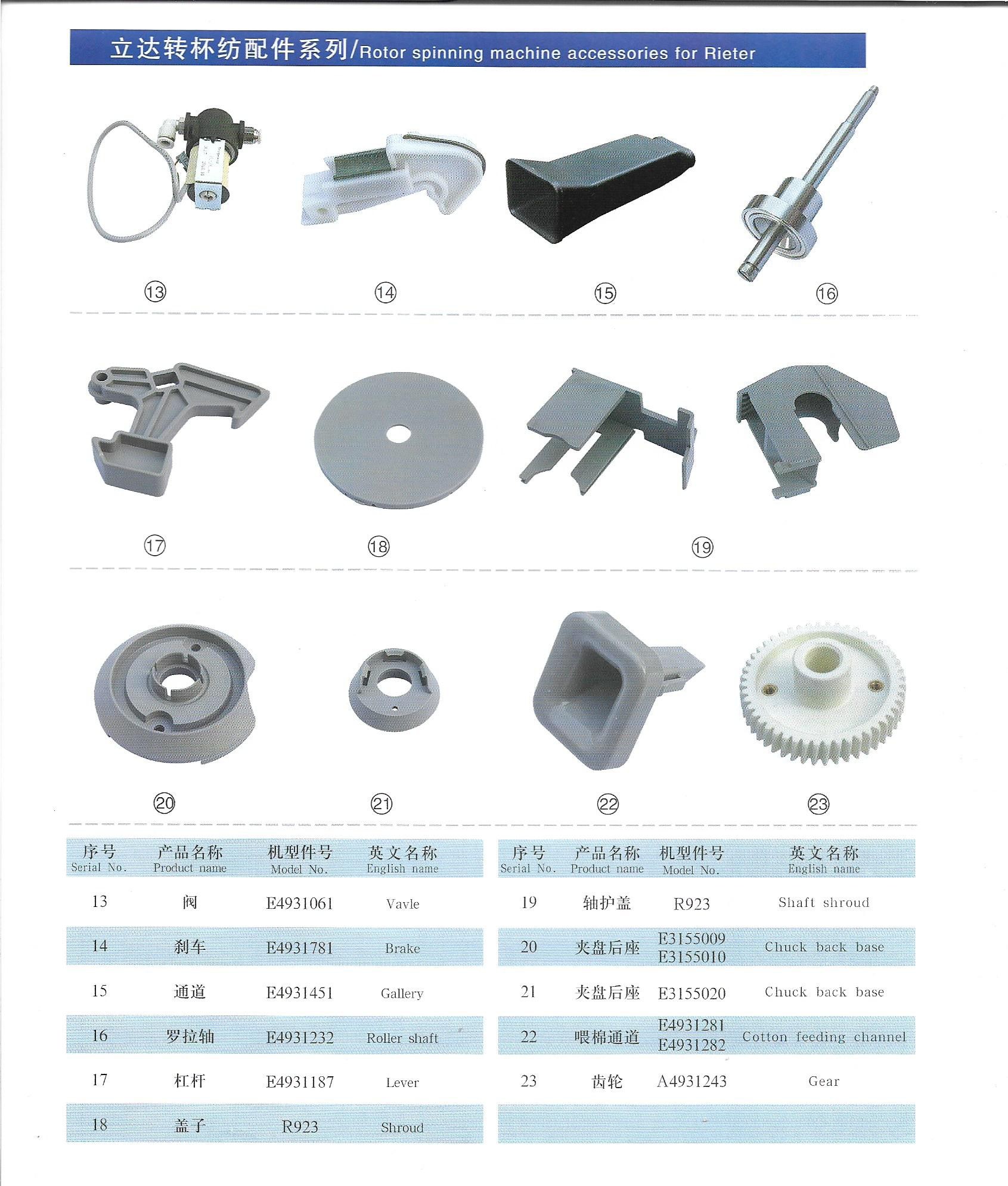 Textile Open End Spinning Spare Parts Yarn Guide 10445633 For Rieter R923 R35 R40 R20