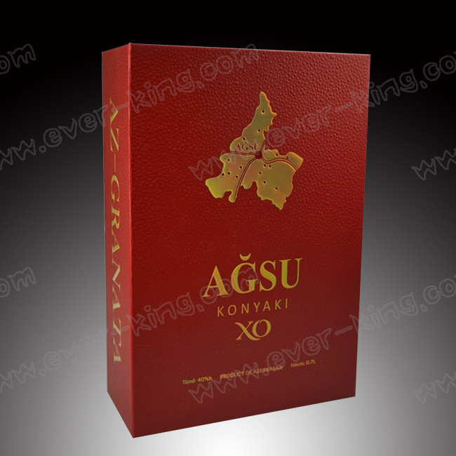 Cardboard Magnetic Single Glass Bottle Wine Box Custom Sized