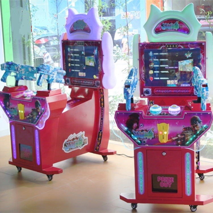 Metal Kids Arcade Machine , Dozen Hero Gun Shooting Tickets Redemption Arcade Simulator
