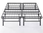 Queen Size Black Smart Soft Mattress Support Metal Platform Bed Frame for Living