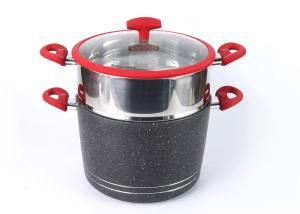 Quality Safe Bakelite Handle 2 Sets 20cm Couscous Steamer Pots wholesale