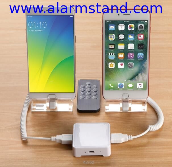 COMER anti-theft alarm security cable locker system cell phone acrylic alarm holders