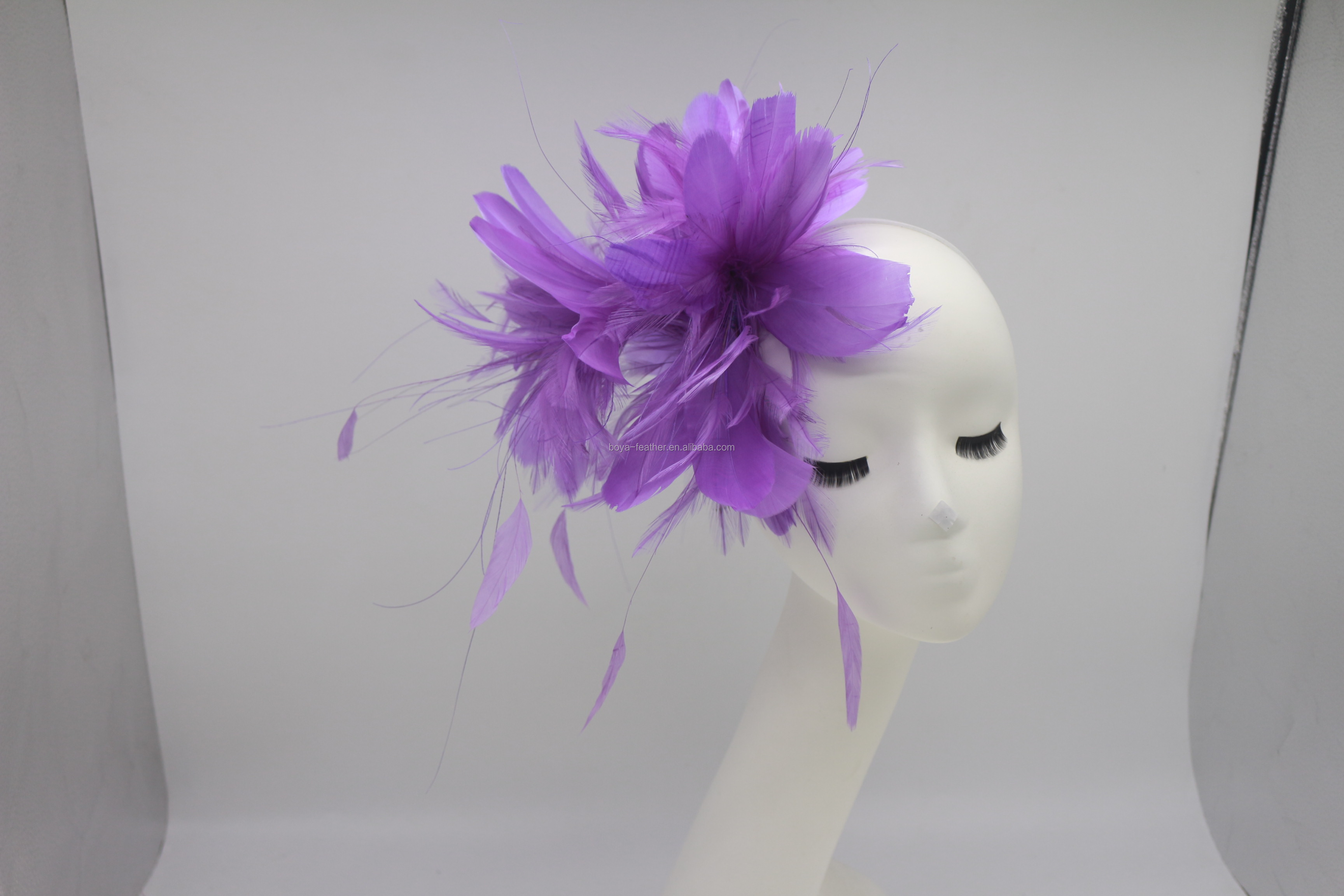 10*30 cm Goose Feather Flower Mount with Wire Accessory Package