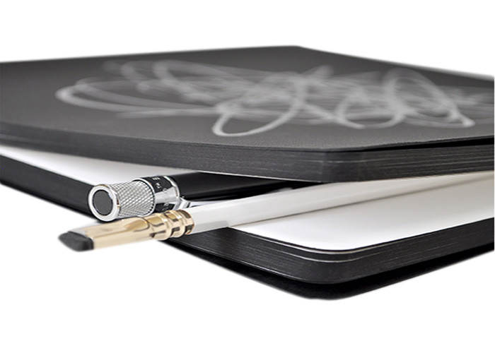 Black Color Custom Printed Notebooks Square Shape A4 / A5 / A6 Size Available