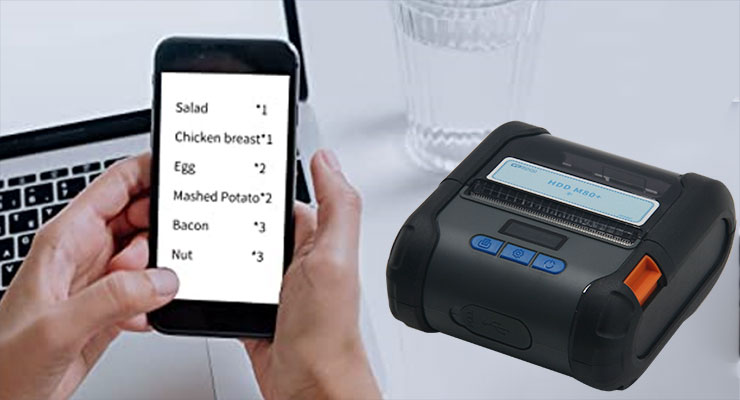 Portable Printer with USB Bluetooth Interface and 0.96 Inch OLED Display Private Mold