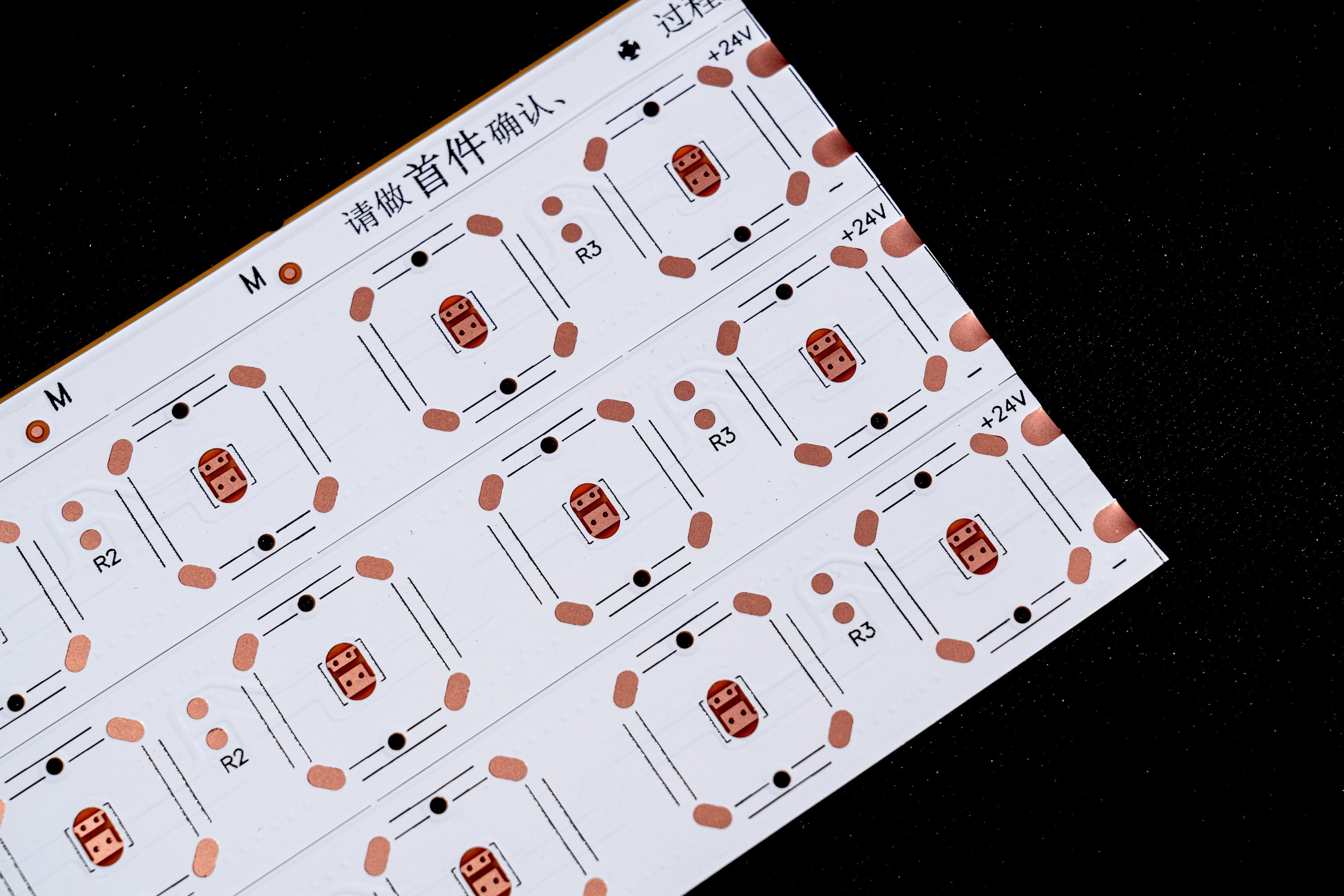 LED Lens FPCB with hotle circuit board LED 2835 lens board Double layer board, double-sided film coating, whiteboard, black text, OSP antioxidant