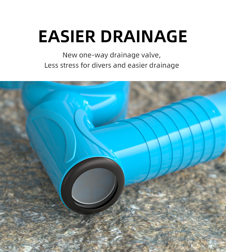 OEM Universal Dry Valve Snorkel Underwater Breathing Tube For Spearfishing