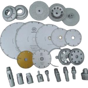 Quality Diamond Resin Metal Powder Vacuum Brazed Cutter for Marble Stone Slab Edge Grinding wholesale