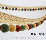 Machine producing OEM wholesale beautiful trimmings beaded pom pom fringes