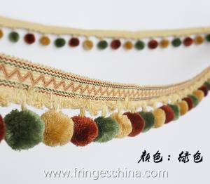 Quality Machine producing OEM wholesale beautiful trimmings beaded pom pom fringes wholesale