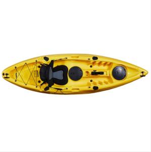 Quality Wholesale Kayak Single Seat Kayak One Person 9FT Fishing Sit On Top Canoe LLDPE Plastic Kayak For Sale wholesale