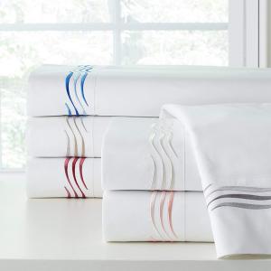Quality Home Embroidered Bed Sheet Set Bedding Set in National Standards Color Fastness Grade wholesale