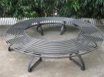 Metal Cast Iron Round Tree Benches Backless For Garden Street Campus
