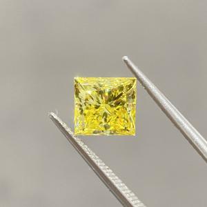 Quality VVS2 2.14ct Lab Created Canary Diamond CVD HPHT Diamond OEM wholesale
