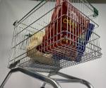 Super Large 275L Grocery Shopping Trolley Q195 Steel Metal Shopping Cart