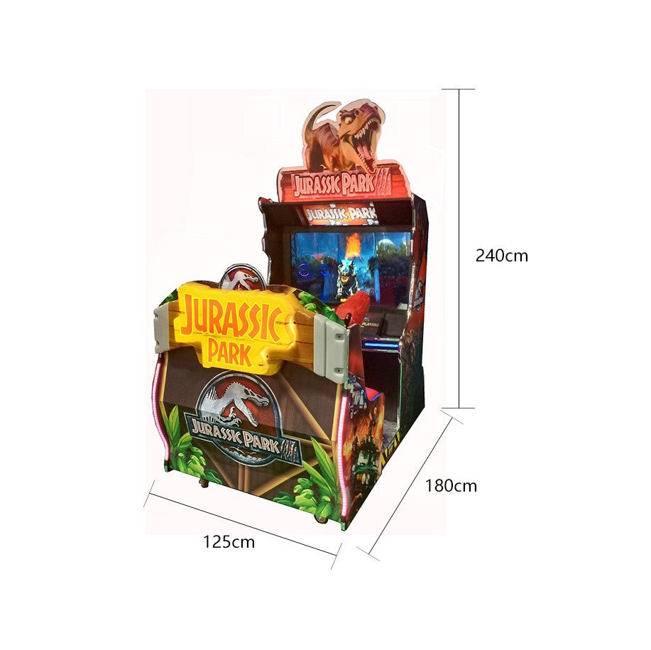 Mini Jurassic Park Shooting Game Machine With Dynamic Platform Video Shooting Arcade Games