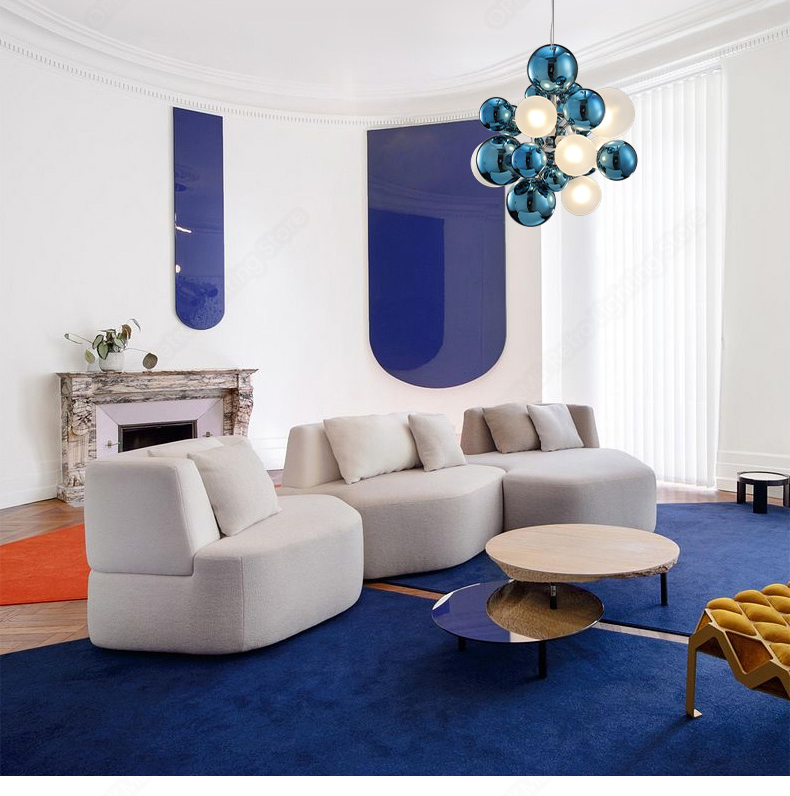 Postmodern Glass Ball Chandelier Lighting Modern Luxury LED Hanging Light(WH-MI-449)