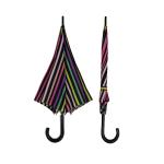 SGS Windproof Compact Straight Striped Umbrella For Travel