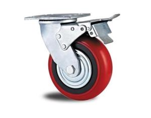 Quality Total Brake PU cast iron Caster Korea wholesale