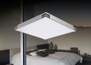 Quality 600*600*80mm Ceiling Mounted Luminaire , Square White Bedroom Ceiling Light wholesale