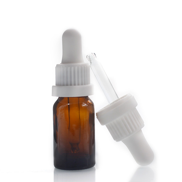 YUHUA 10ml Amber Glass Bottles 0.3 Oz Brown Essential Oil Bottle