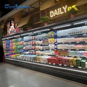 Quality Open Air Curtain Refrigerator , 2.2 Meter Height Supermarket Display Fridges Cabinet wholesale
