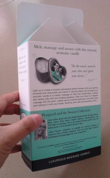 Customized soft cardboard paper packaging box for candle with open window