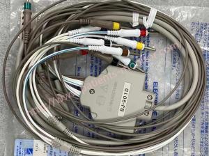 Quality BJ-901D Nihon Kohden EKG ECG Cable 10 Leads Wires 15 Pins Needle European Standard Connector wholesale