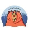 100% Silicone Granulated Triathlon Swim Cap With Custom Logo Printed