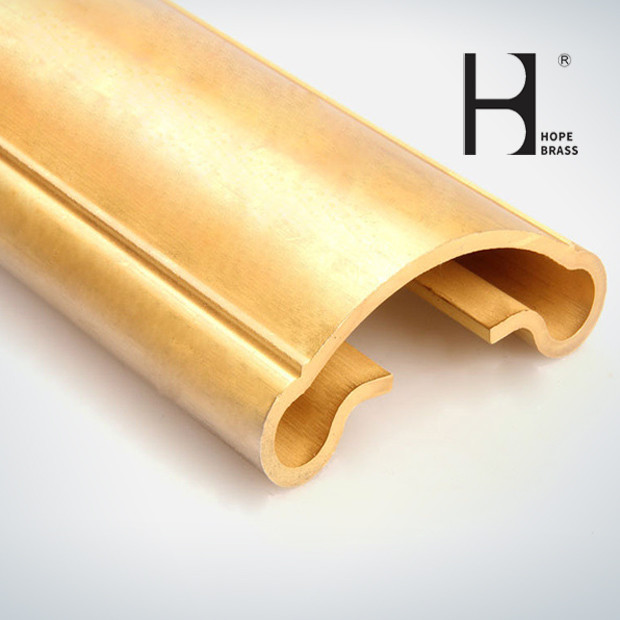 Chinese brass stairs handrail brass extrusion profiles supplier Brass Copper Alloy Extrusion Profiles Customized Drawing
