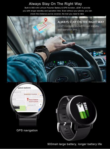 Nano Card Quad Core CPU 1.3GHZ GPS Tracker Smartwatch