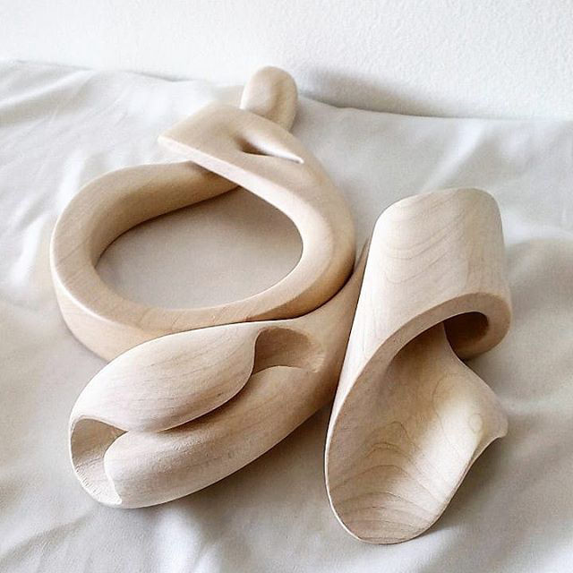 Professional Artisans Hand Carved Wood Sculptures Nordic Style