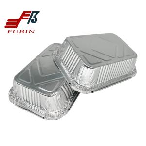 Quality Eco Friendly 650ML Rectangular Foil Trays 8011 Aluminium Tinfoil Loaf Pan wholesale