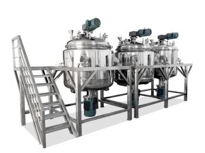 Quality 15KW Toothpaste Mixing Tank 1000 Liters Cosmetic Emulsifier Mixer wholesale