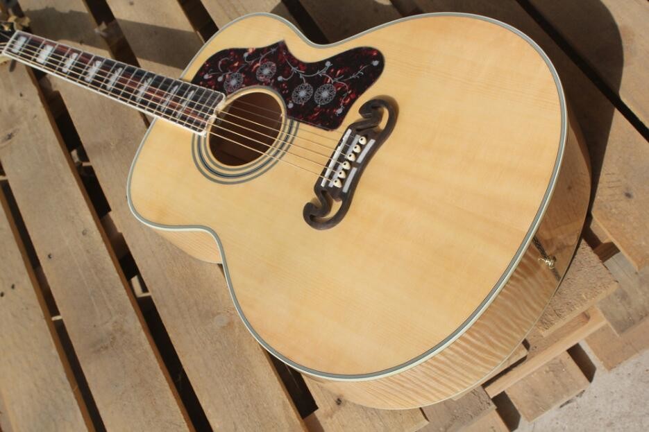 2018 New Chibson G200 acoustic guitar flame maple natrual GB G200 electric acoustic guitar