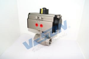 Quality Aluminum Alloy Pneumatic Ball Valve With Flanged Connection Durable wholesale