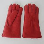 Promotional red leather gloves