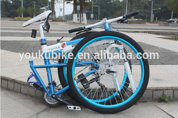 21 Speed Disc Brake Aluminum Folding Mountain Bike