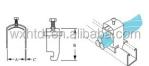1 1 4" 3 8" 3 4" Metal Conduit Clamps With PVC Sleeve One Piece Cable