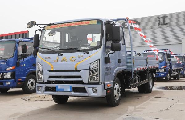 Box Cargo Truck JAC 4*2 Light Lorry Truck Flat Bed 6 Wheels Single Axle 4 Meters