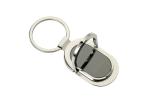 Personalized Ellipse Metal Keychain Holder Zinc Alloy Phone Holder Keyring