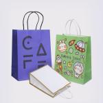 Food Snacks Packaging Hand Length Handle Custom Printed Biodegradable Kraft