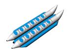 Double Lane Large Inflatable Flying Banana Boat For Adults And Kids