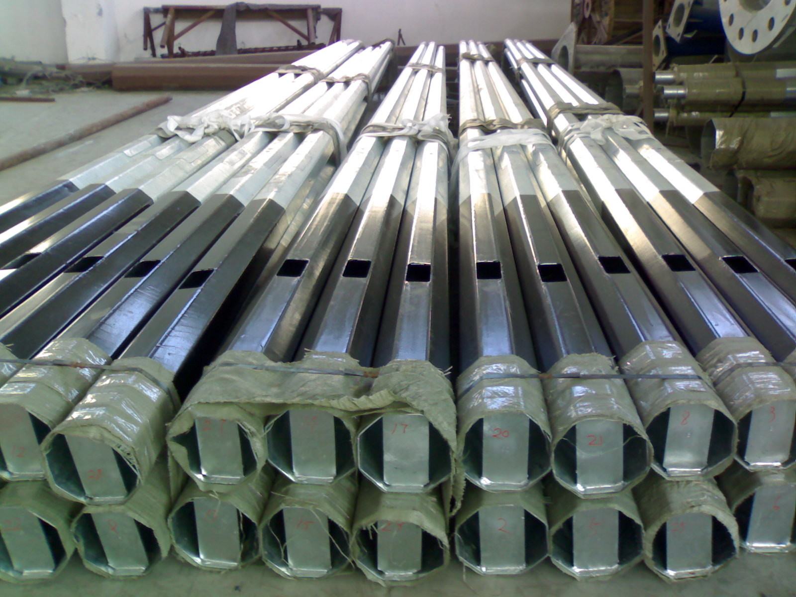 Q345 Steel Polygonal Utility Power Transmission Poles In Philippines Area