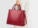 Three sizes PU leather tote one-shouldered crossbody custom logo women's handbag