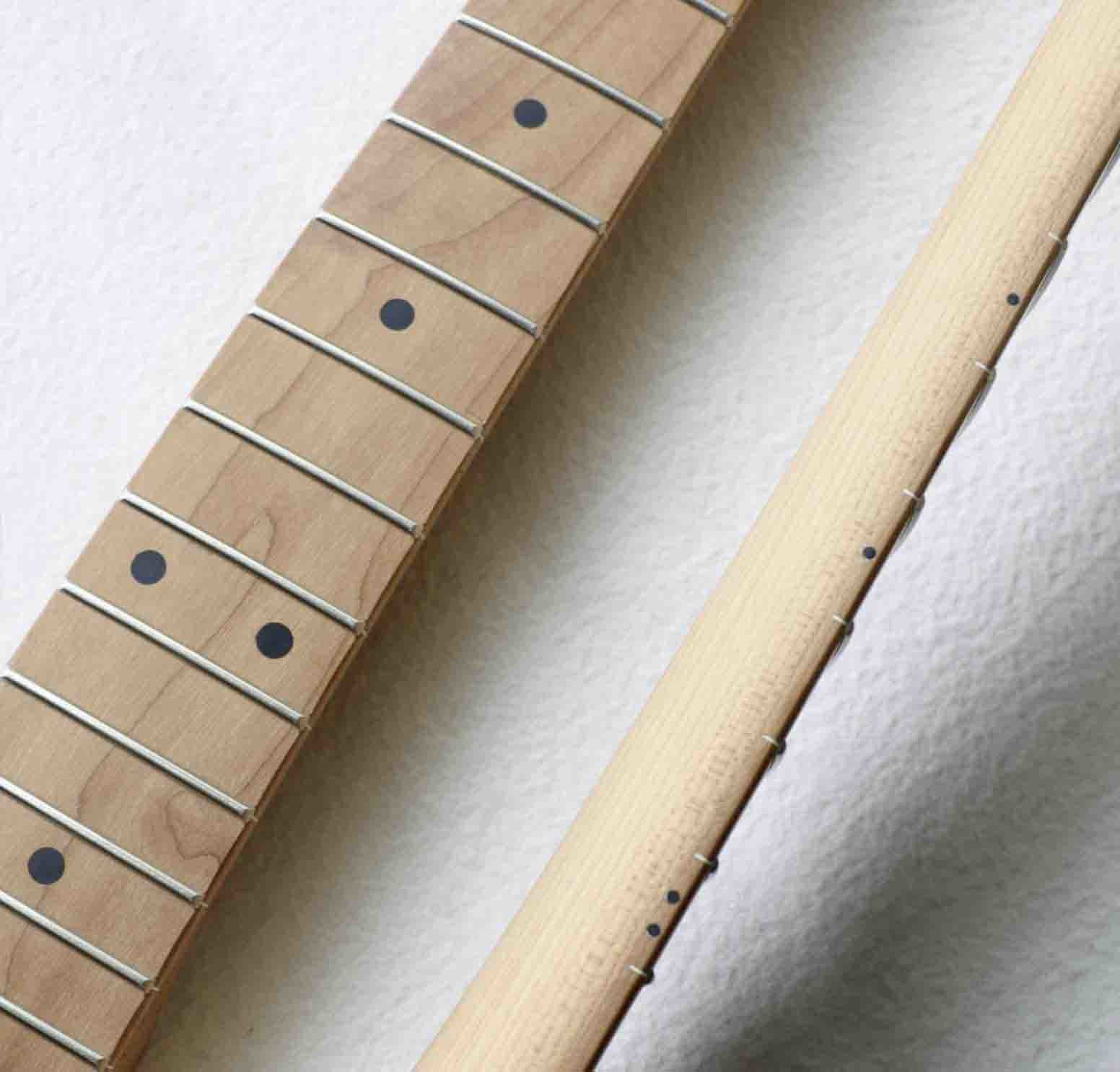 Custom Grand 22 Fret Roasted Maple Electric Guitar Neck for Handmade Tele Guitar Kits Gloss Finished with Bone Nut
