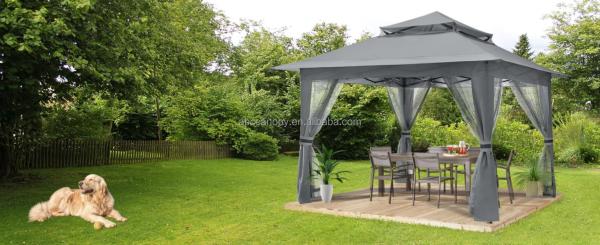 Luxury Patio Lawn Garden Outdoor Metal Pavilion Pergola Waterproof with Steel