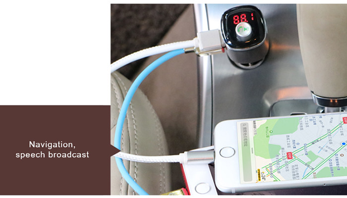 Car Bluetooth Adapter / Double USB Car Charger UDisk Stereo Music Play