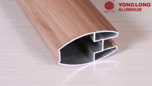 Quality Customizable Wood Finish Aluminium Profiles 6063-T5 Kitchen Cabinet Skins Wood Color wholesale